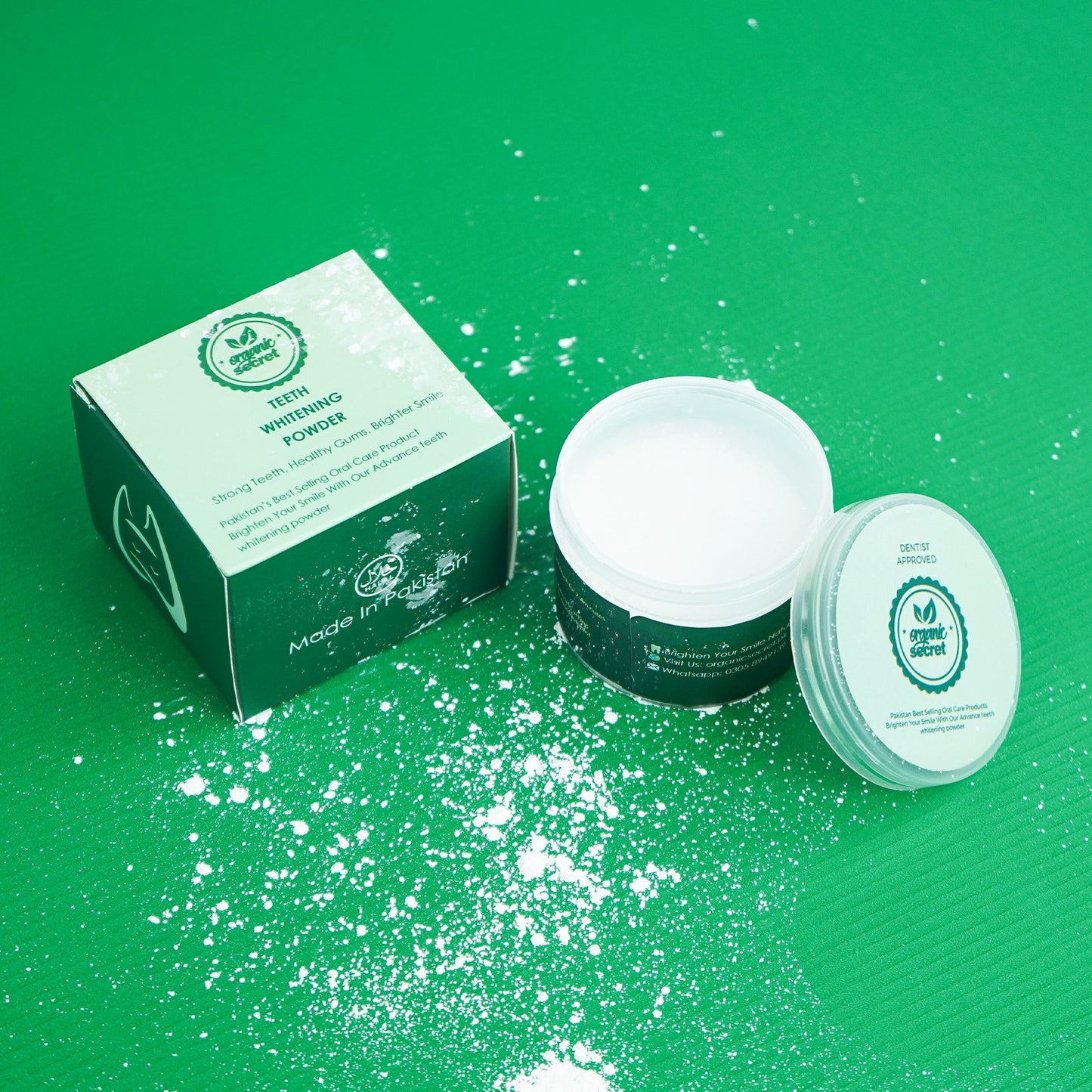 Teeth whitening powder by organic secret- No artificial flavour ✅